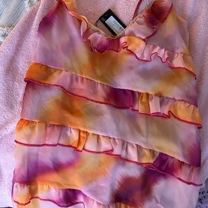 PrettyLittleThing Multicolor Ruffle Mini Dress